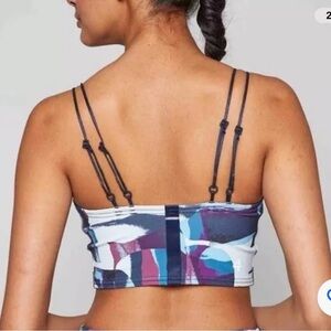 NWT Fourlaps Poise Longline Bra‎ Size XL Abstract Landscape Print
